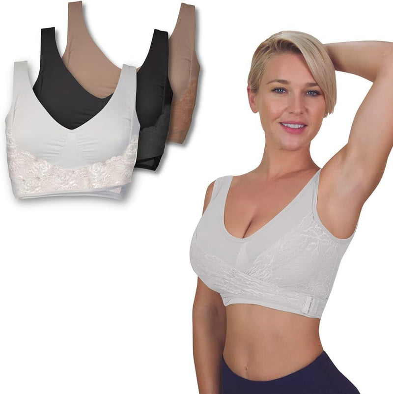 Pack de 3 sujetadores push up beige, negro y blanco 50% de descuento